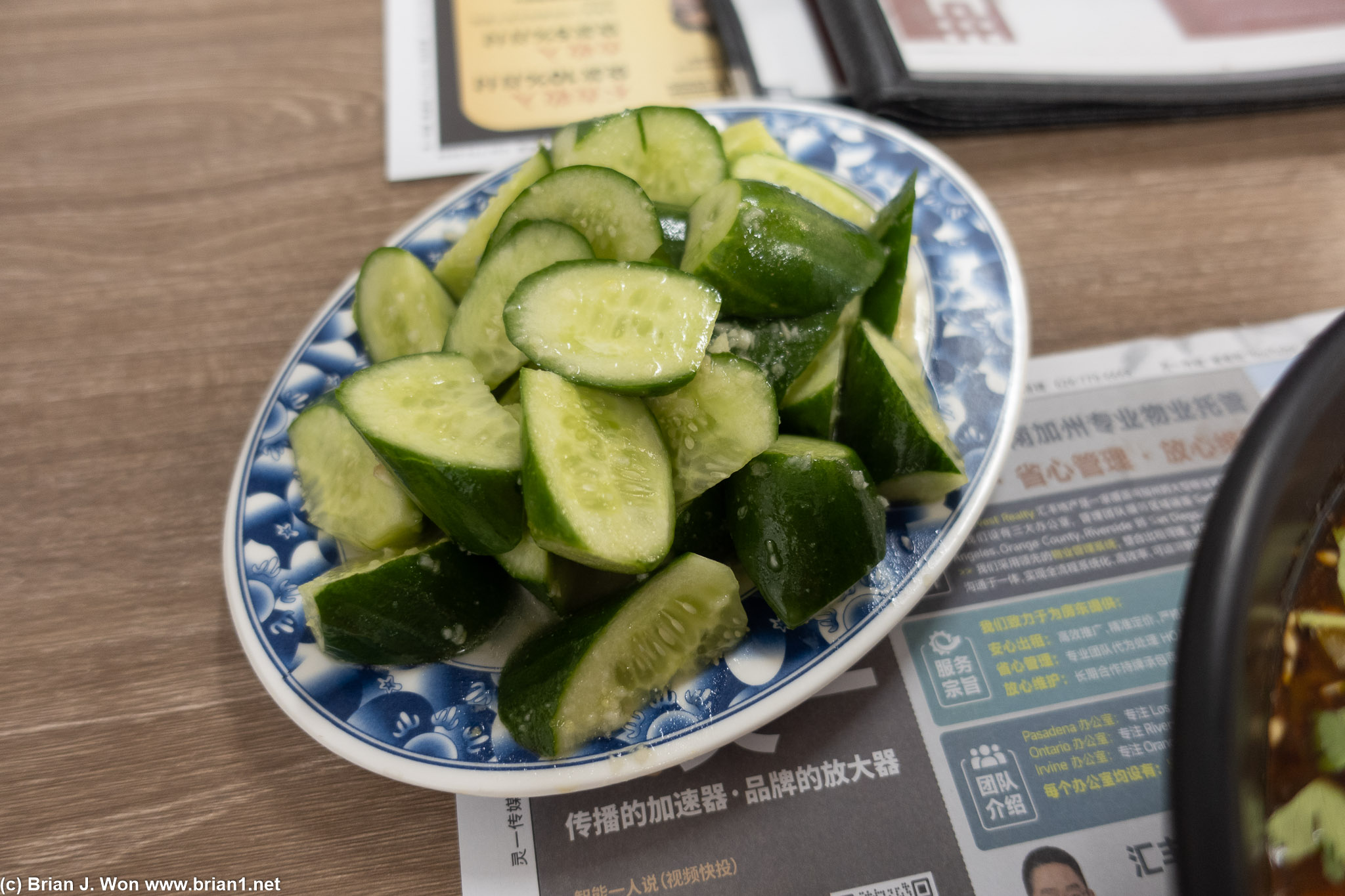 Hard to pick up with plastic chopsticks, but a nice balance of garlic.
