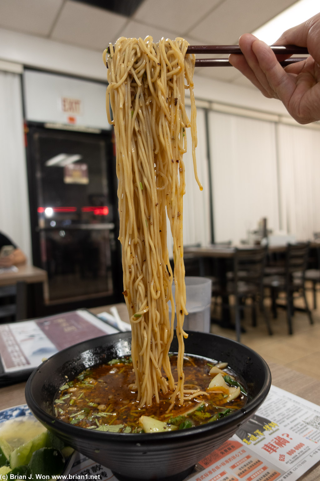 Noodle pull is strong.