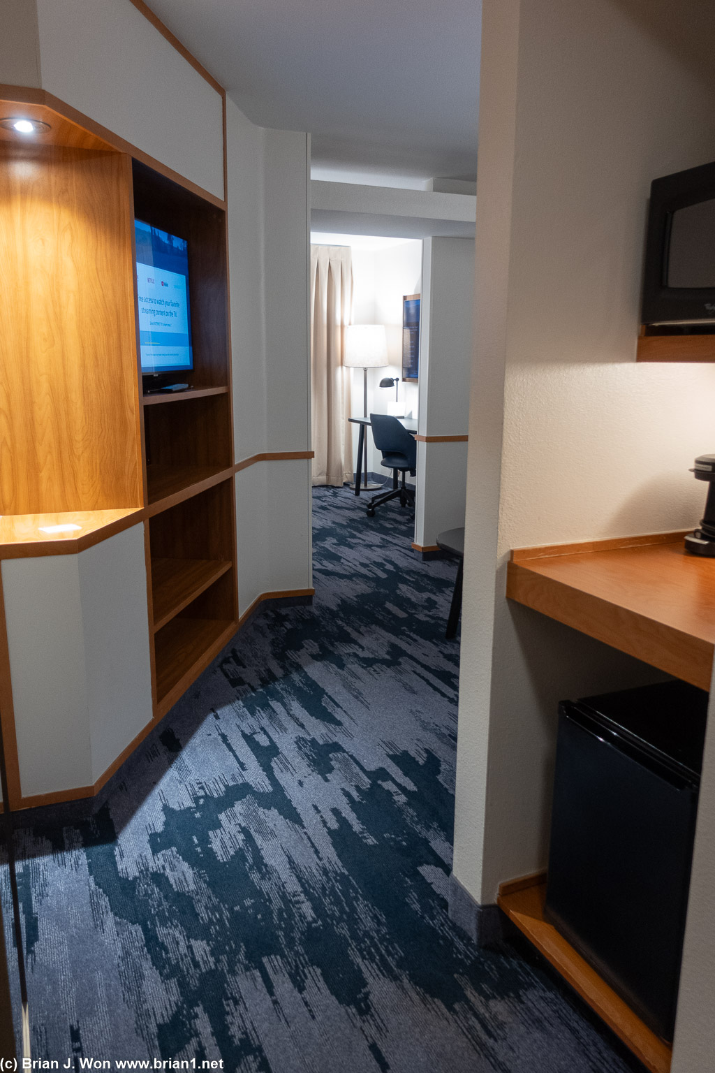 Upgraded to king suite at Fairfield Inn San Bernardino.