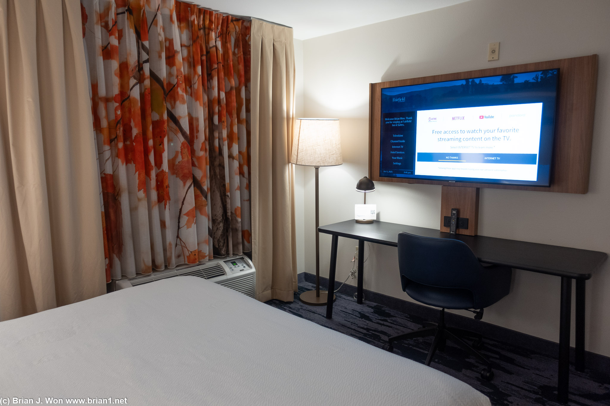 The power outlet thing below the TV was horribly loose.