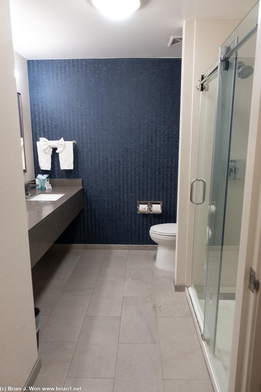 Bathroom is pretty standard.