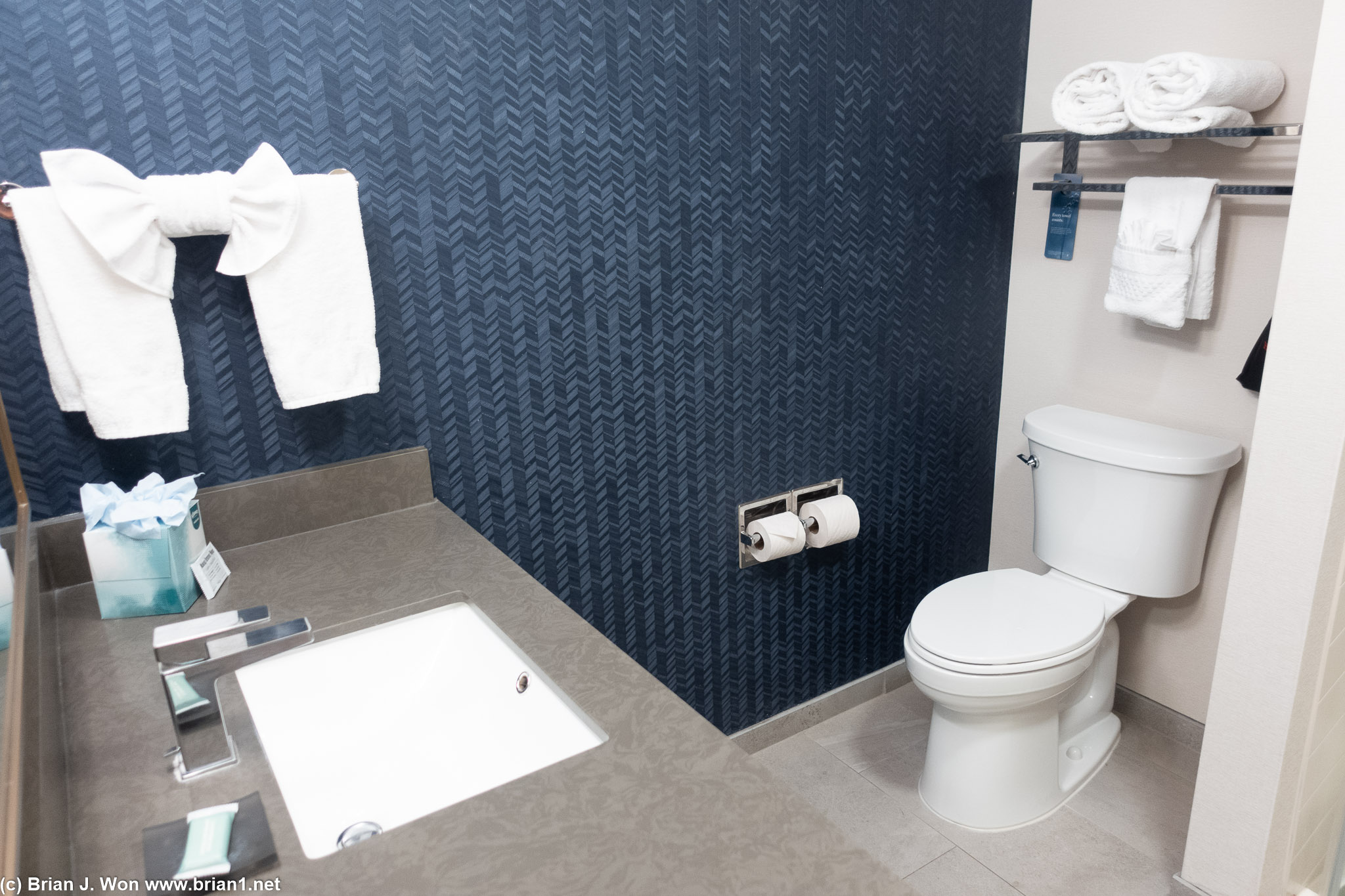 Bathroom is pretty standard.