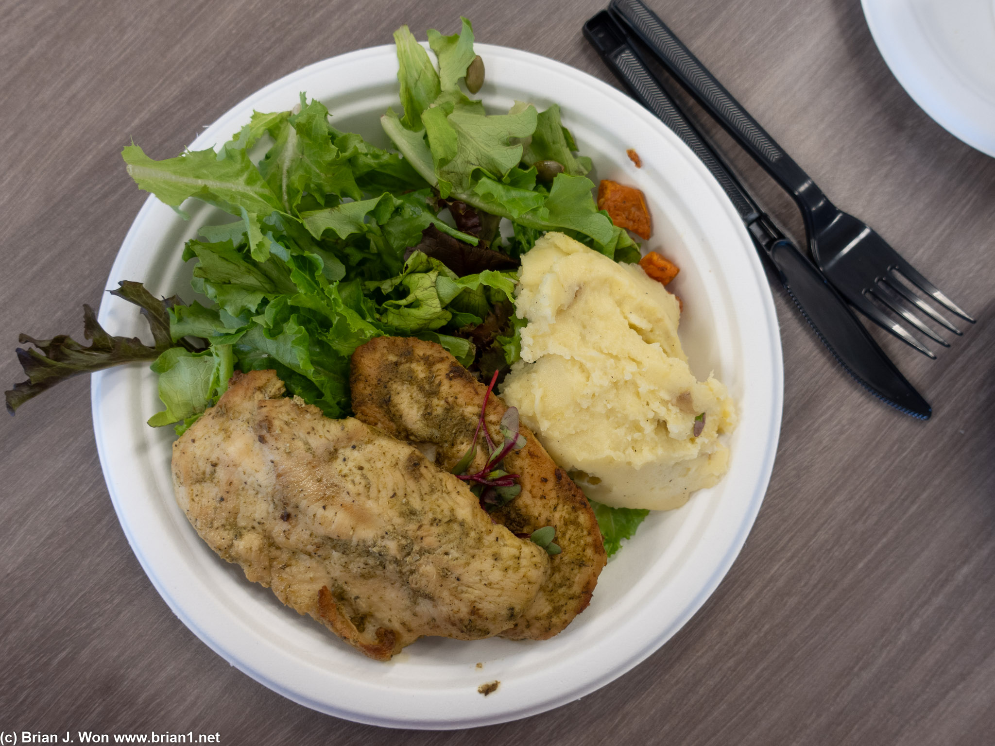 CSUSB catering is okay.