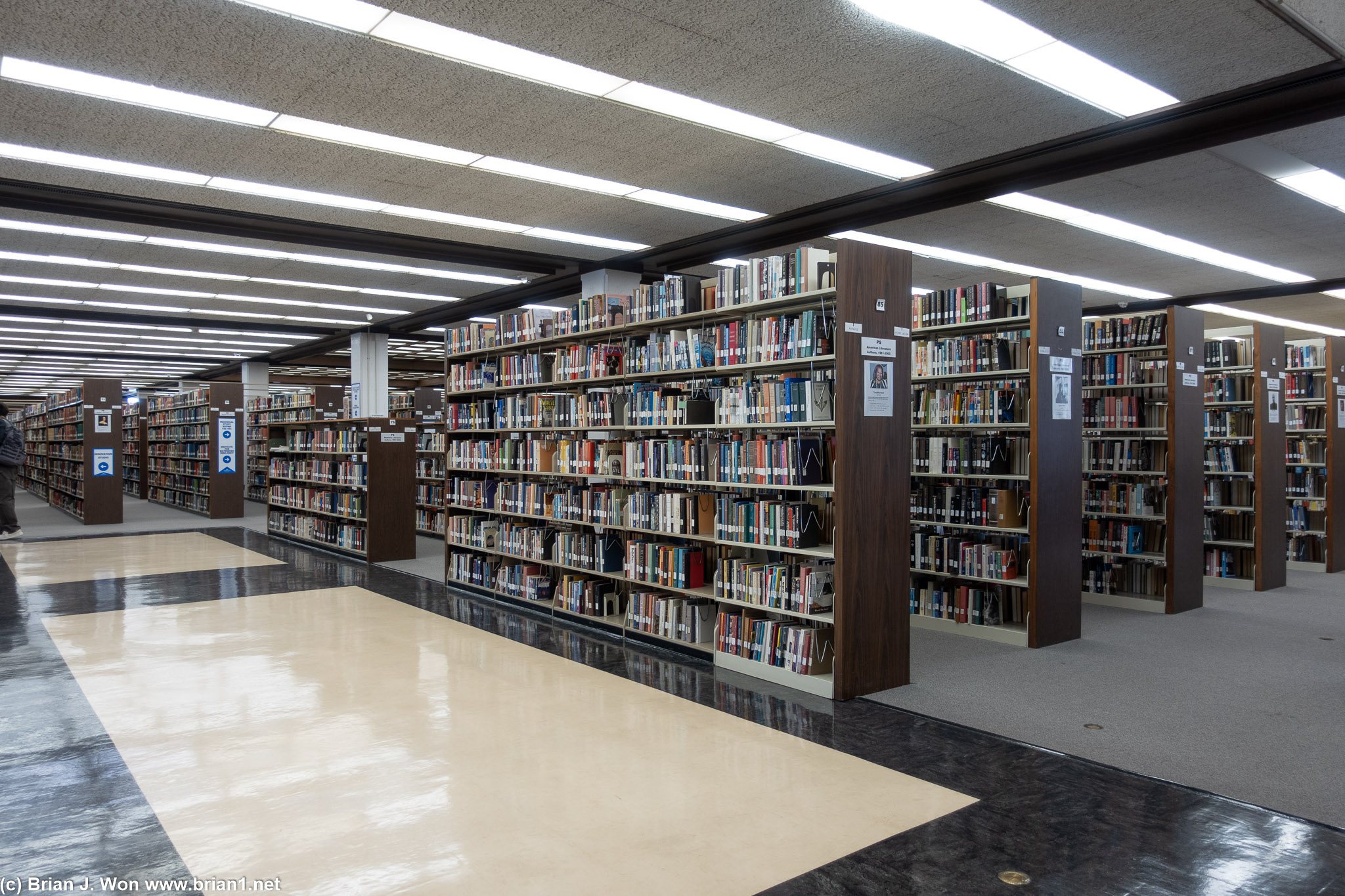 Pfau Library smells like dusty books.