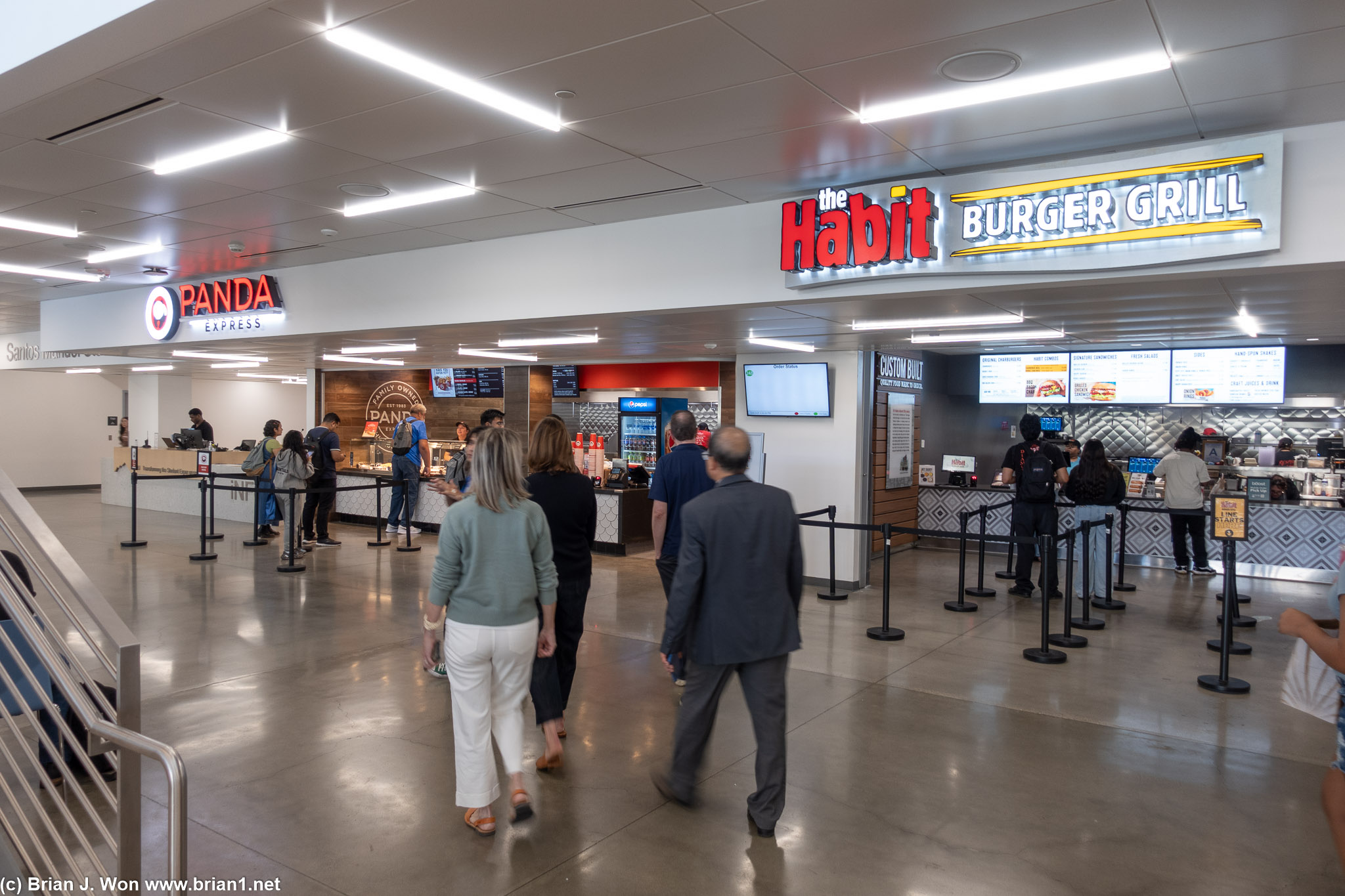 Can tell how small the student union is with only two restaurants in the main food court.