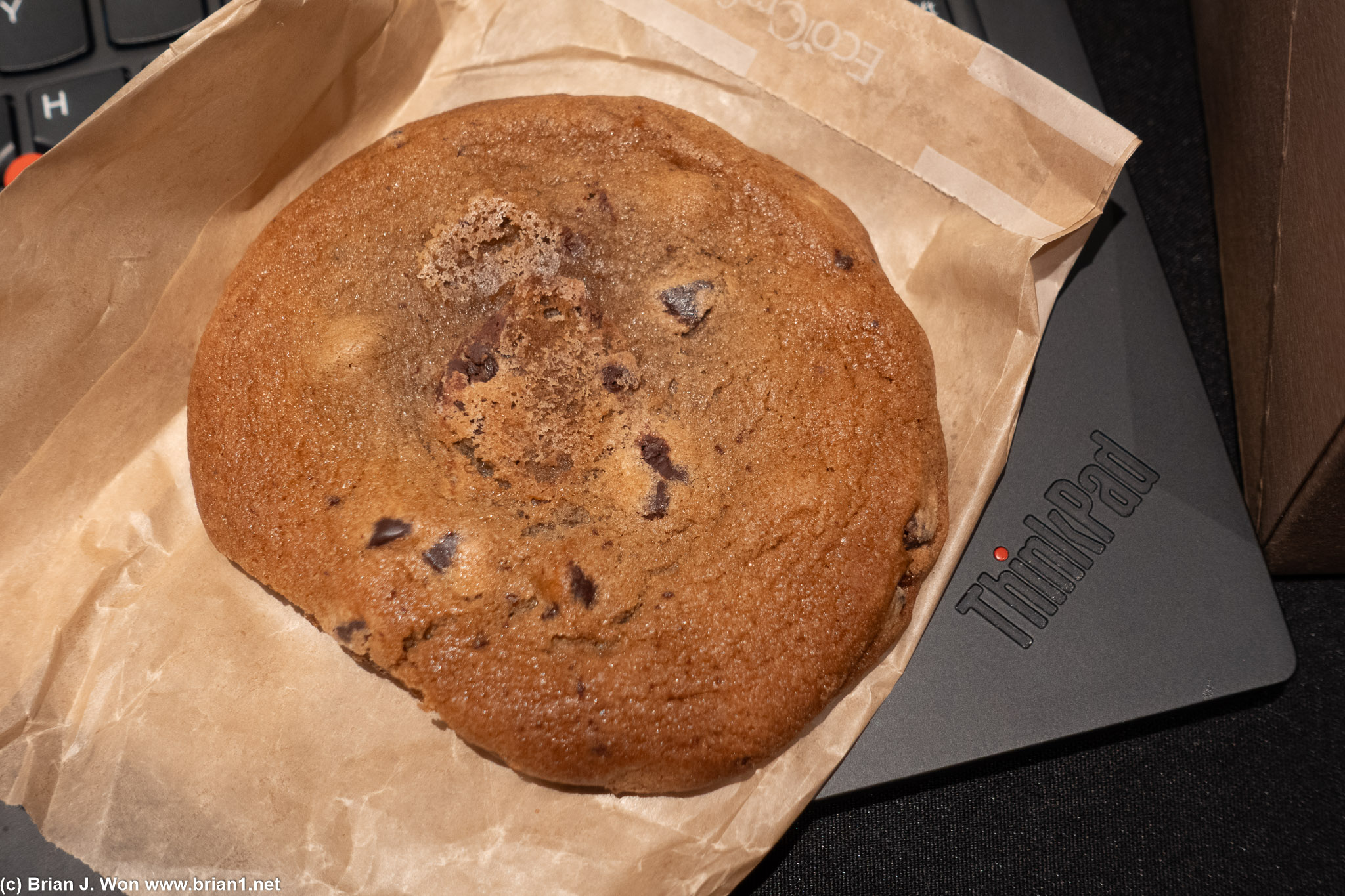 Cookie was massive and actually not bad.