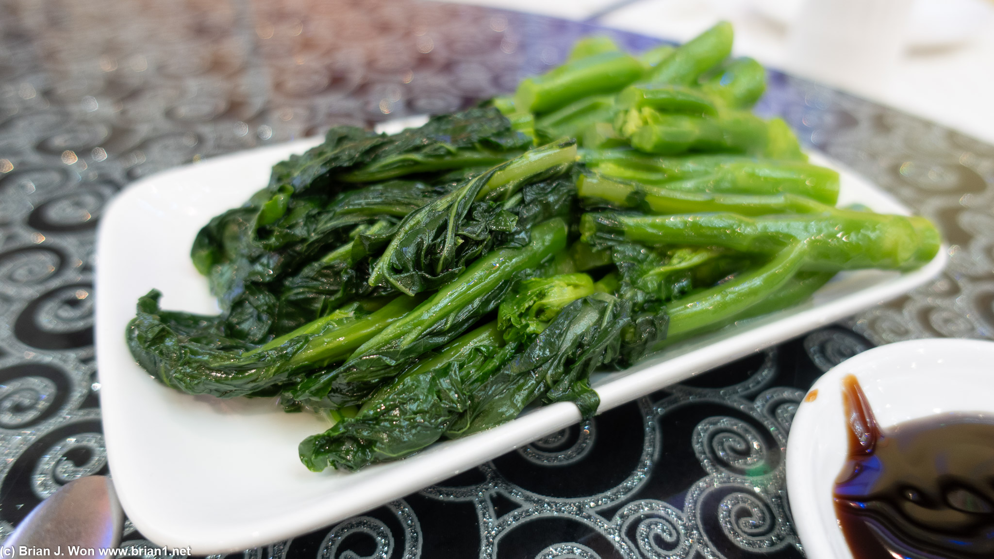 Gai lan didn't look the best, but wasn't bad.