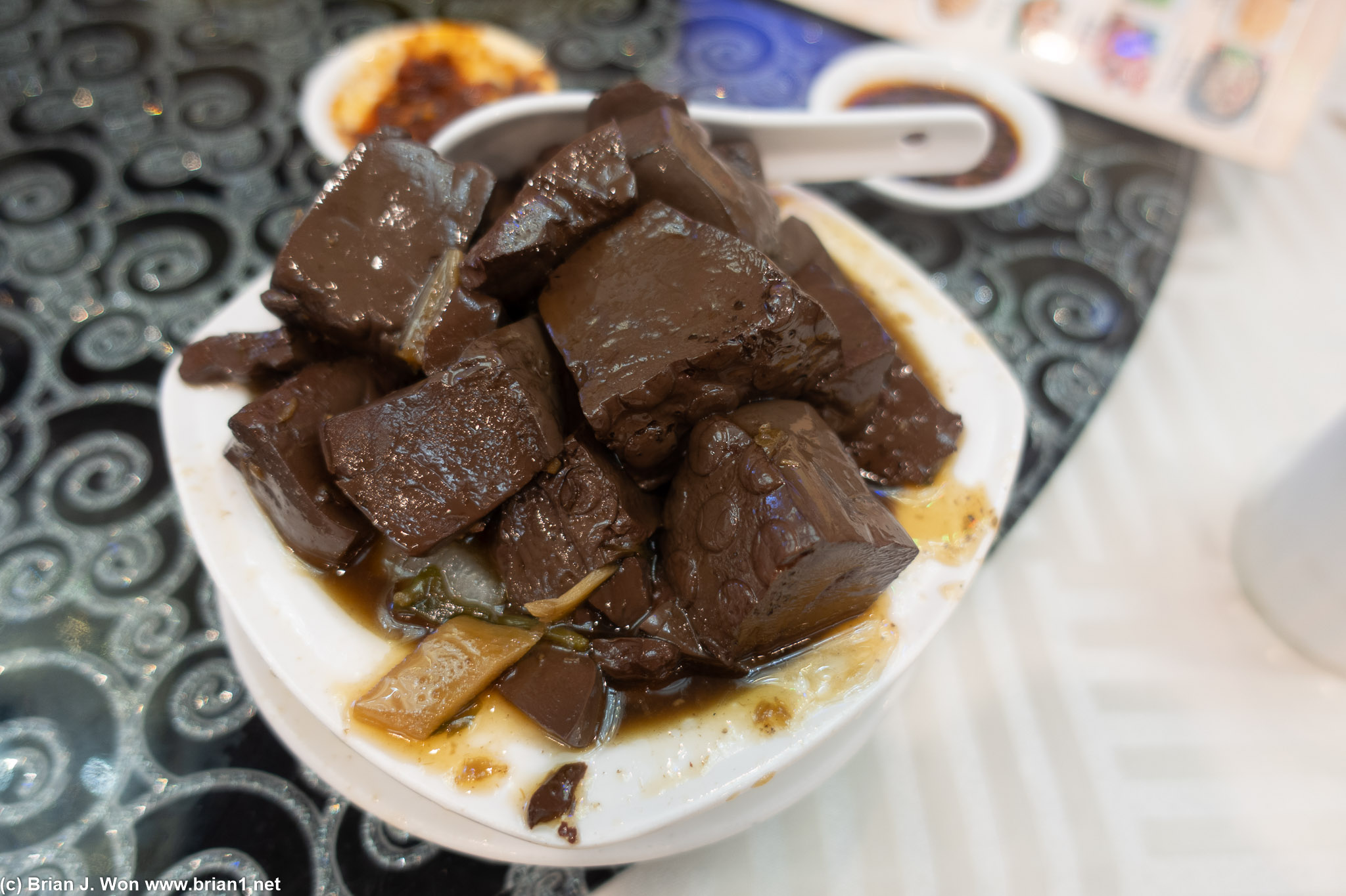 Pork blood was excellent.