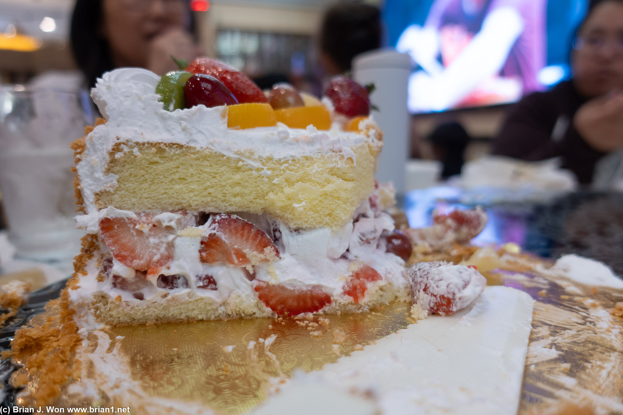 Fresh fruit cake from Jim's Bakery.