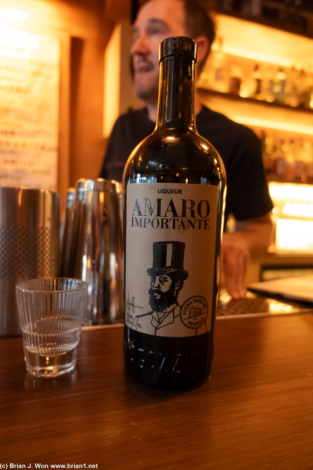 Kent Thompson is very friendly and happy to talk about alcohol. Amaro was a bit sweet and... nutty?