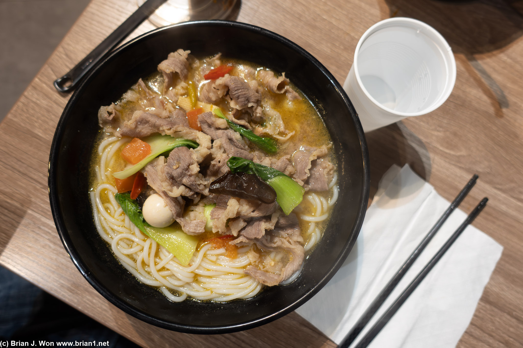 Double chili fatty beef beef noodle (mixian).