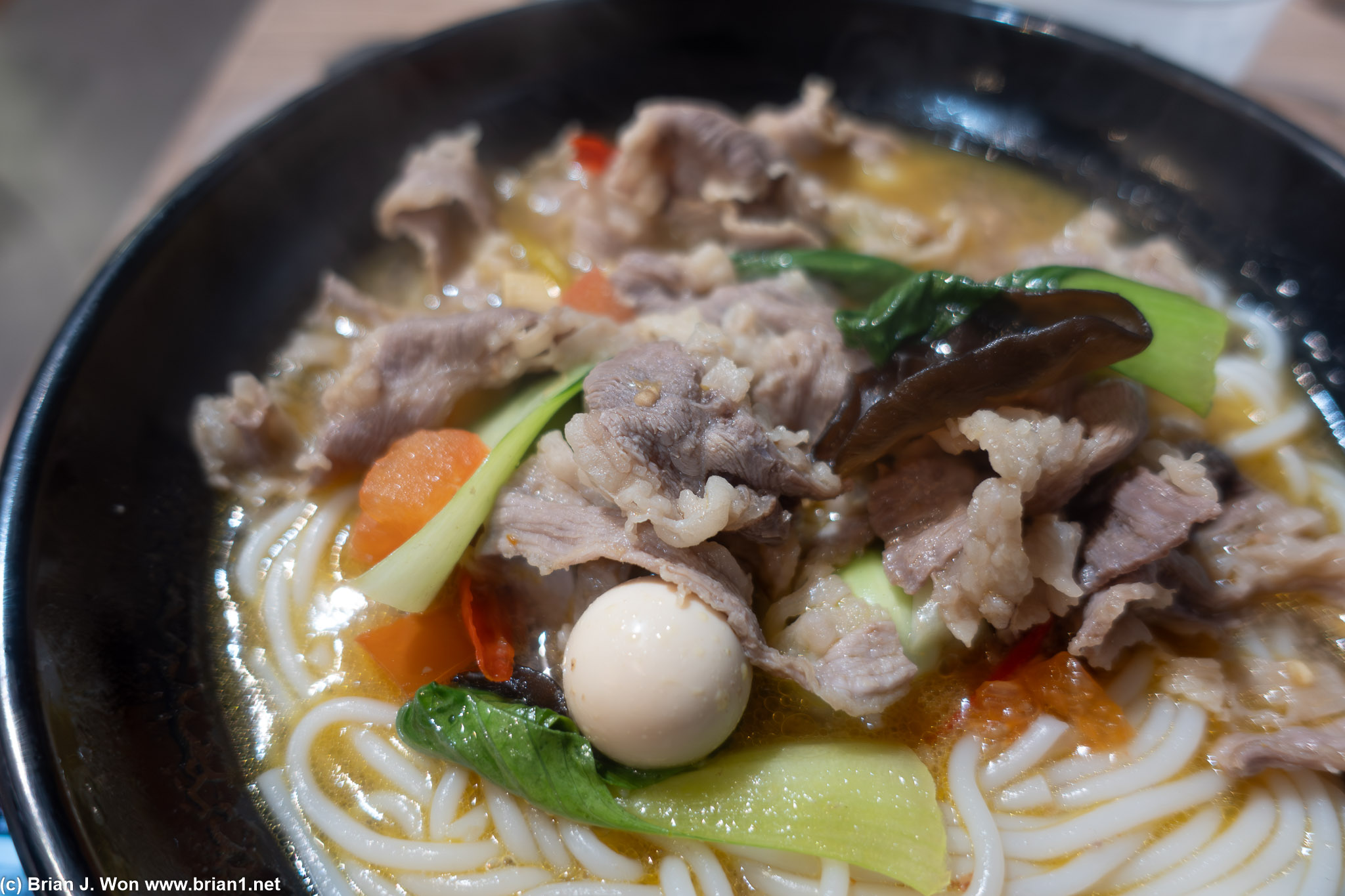 Rice noodles are slippery.