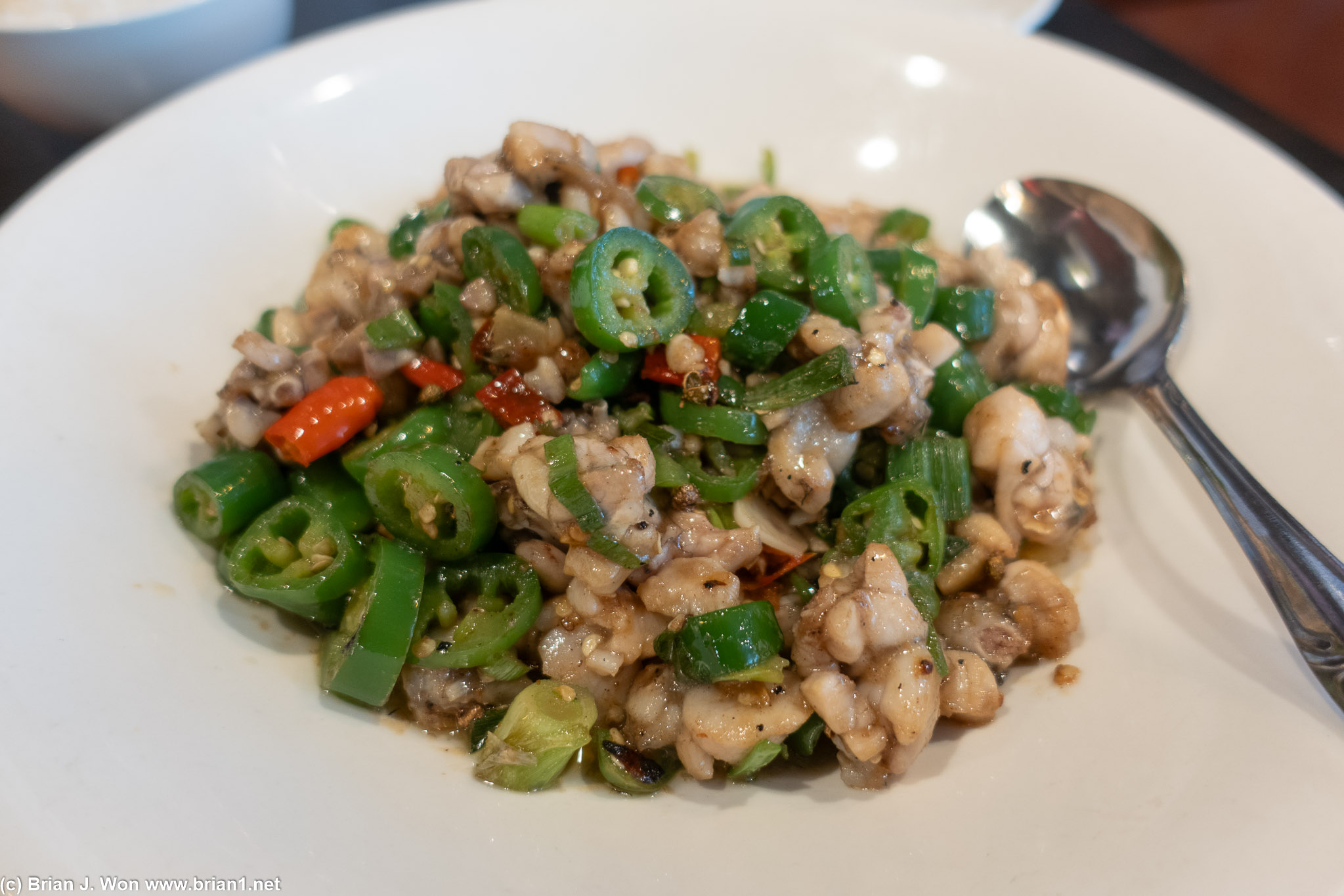 Frog legs were good but very spicy-- default is spice level 4.