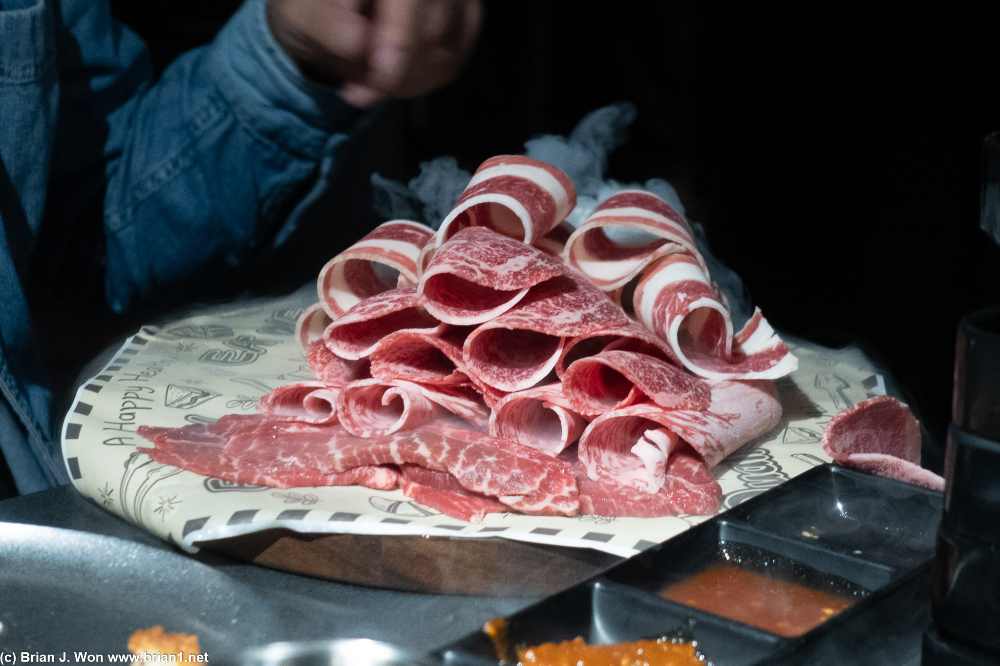 Which was dry ice, brisket, top blade...