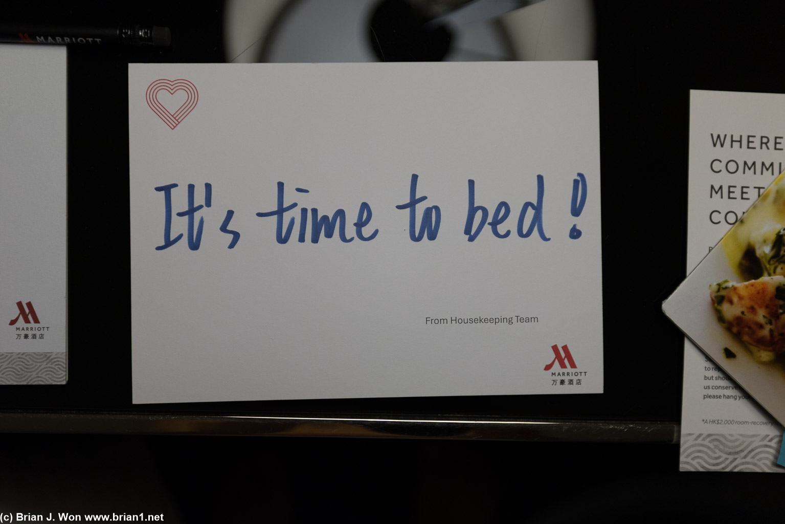 Thanks, housekeeping.