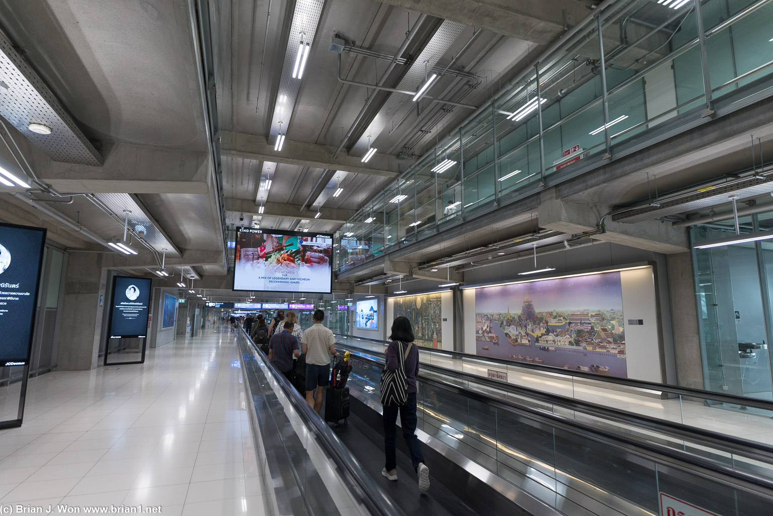 Running to catch our flight back to Hong Kong.