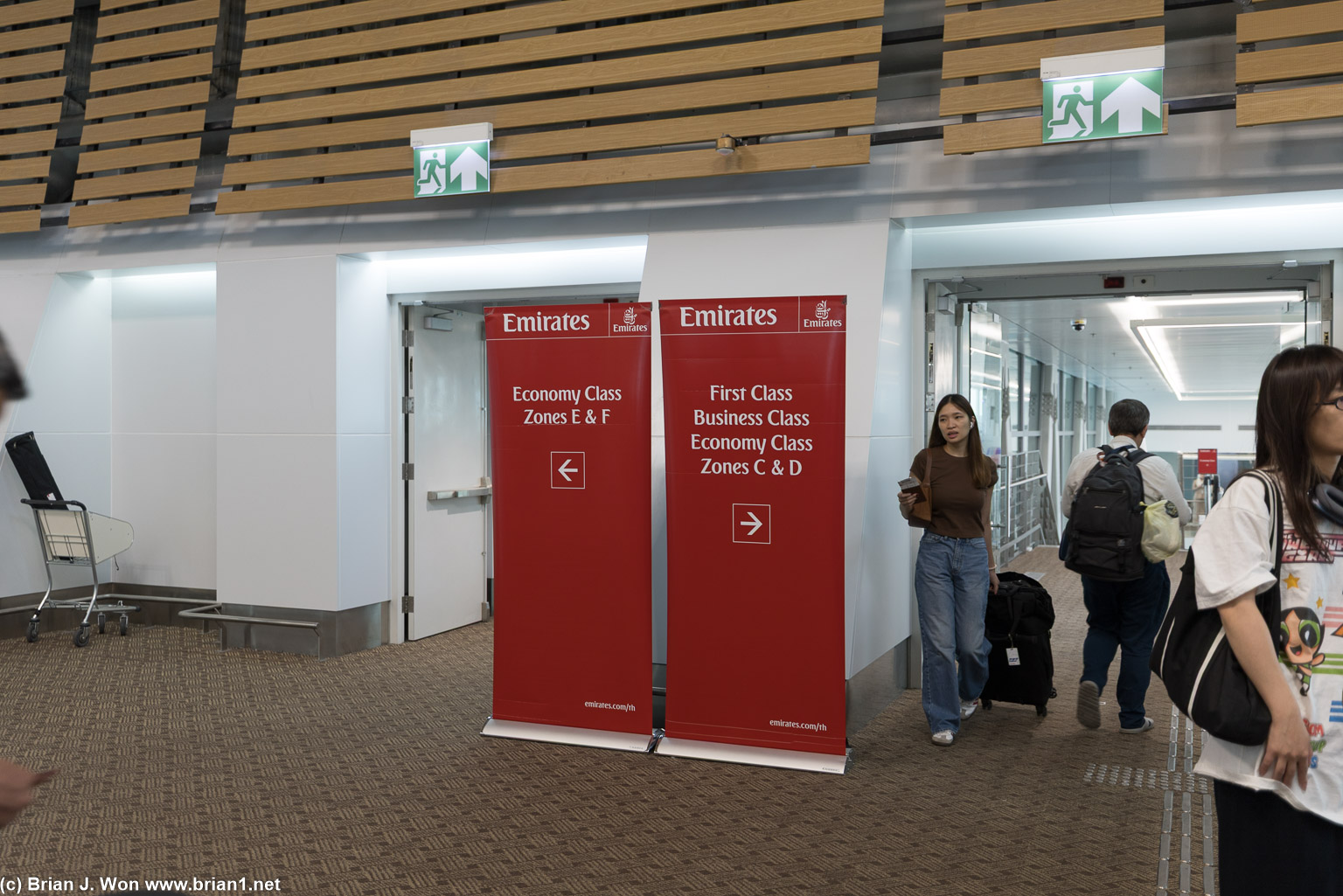 Lower deck on left, upper deck on right.