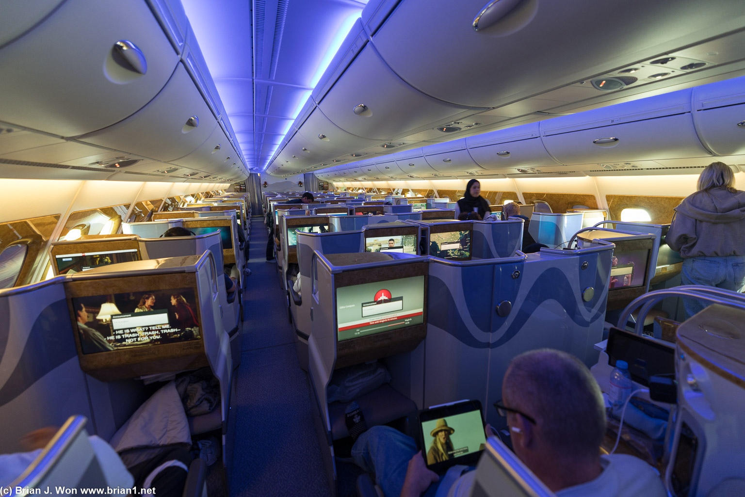 Business class on the A380 is huge.