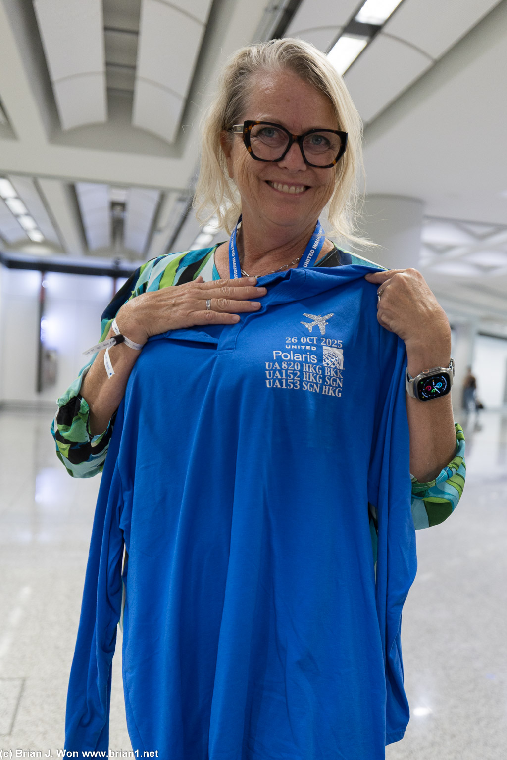 Amy showing off her custom Polaris pajamas.