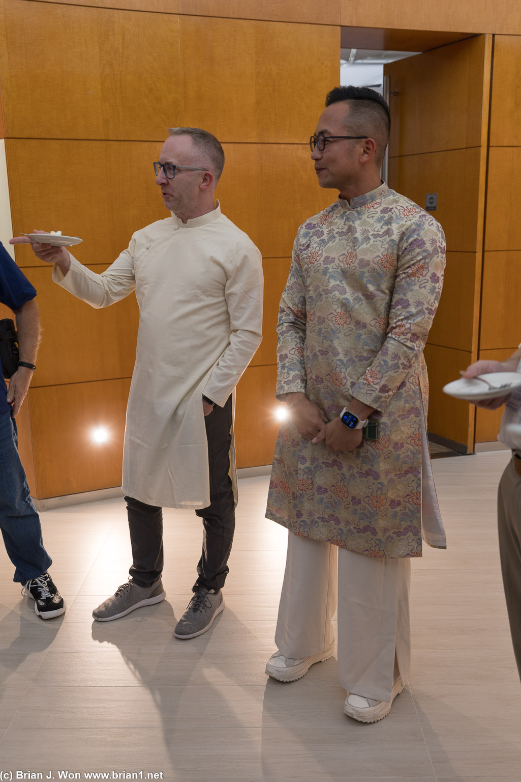 Greg and Gee, all dressed up.