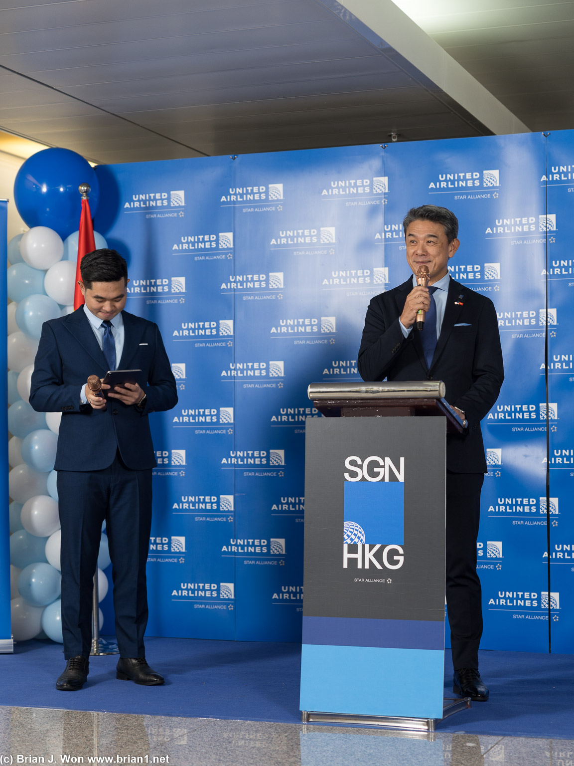 Ken Kiriyama, Director of Sales for Japan, Micronesia, Philippines, Taiwan, United Airlines, speaking on arrival in SGN.