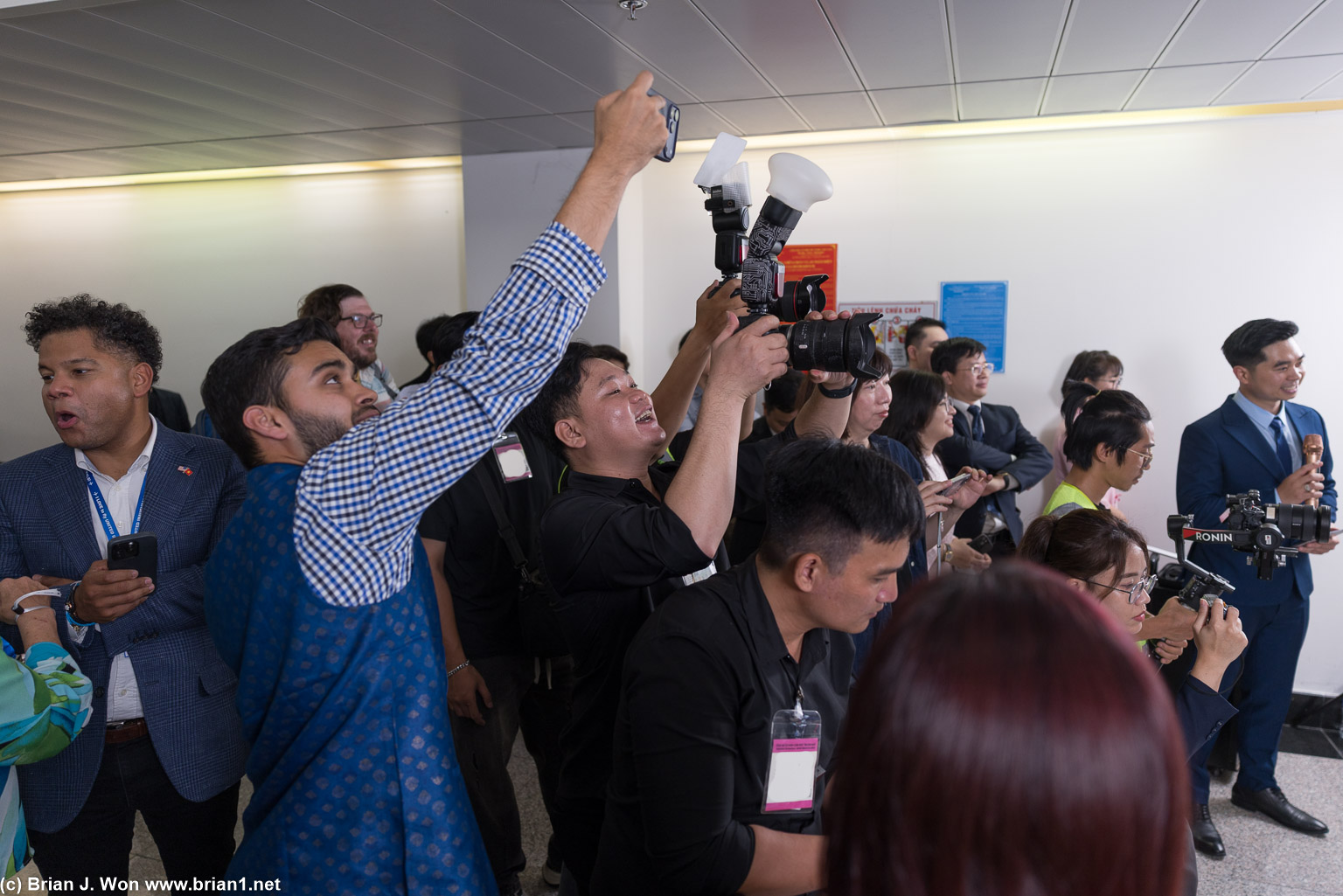 Excited despite the late hour.