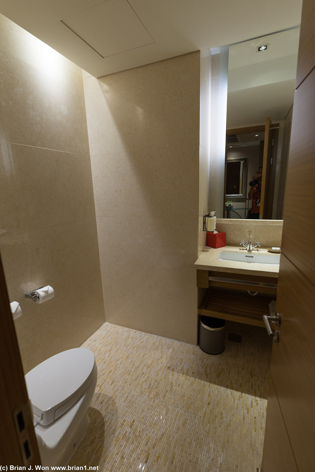 Powder room at JW Marriott Saigon.