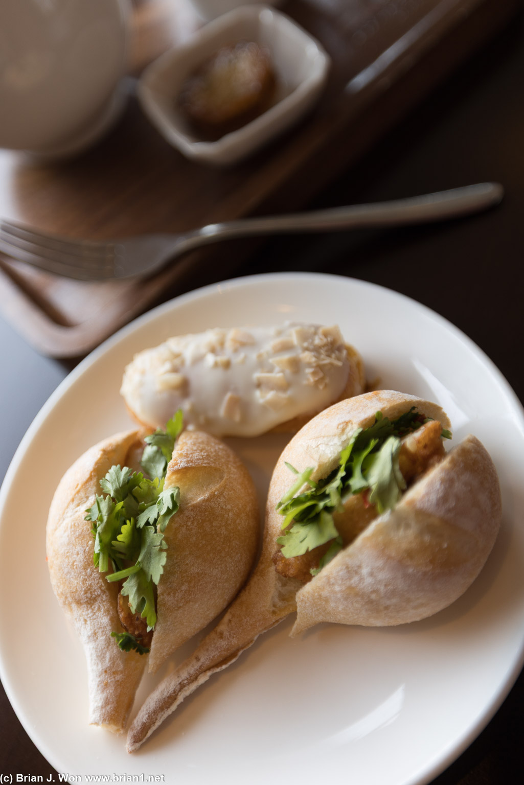 Squid mousse banh mi.