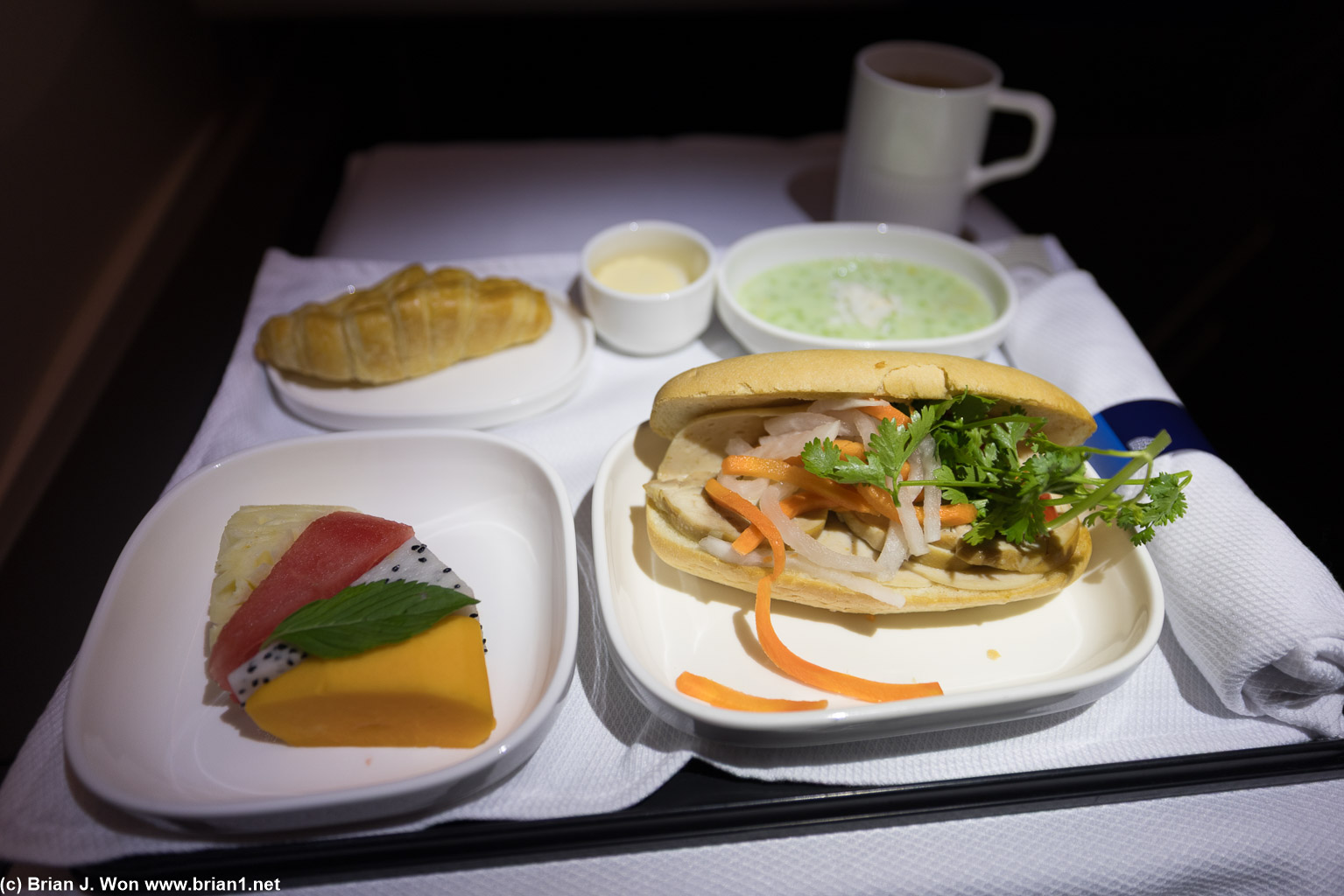 Banh mi was okay, missing pate.