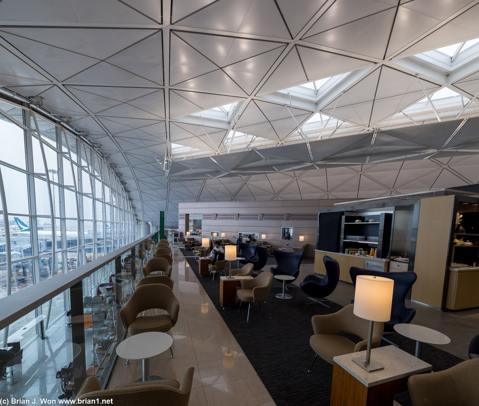United Club at HKG has some great views.