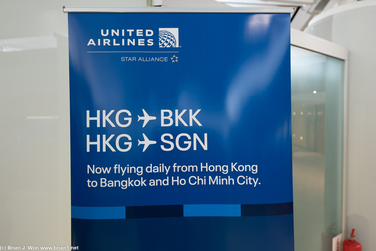 Signage for the new routes.