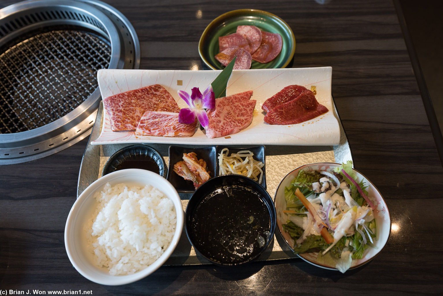 Quality is good, portions small.