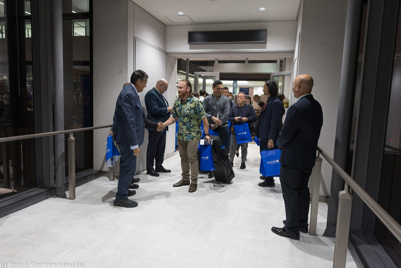 Shaking hands with the President of Republic of Palau, Surangel Whipps Jr.