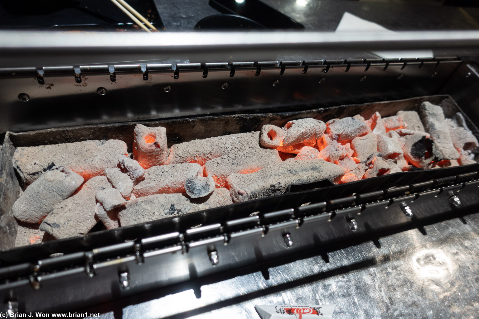 Tons of charcoal at Gui BBQ.