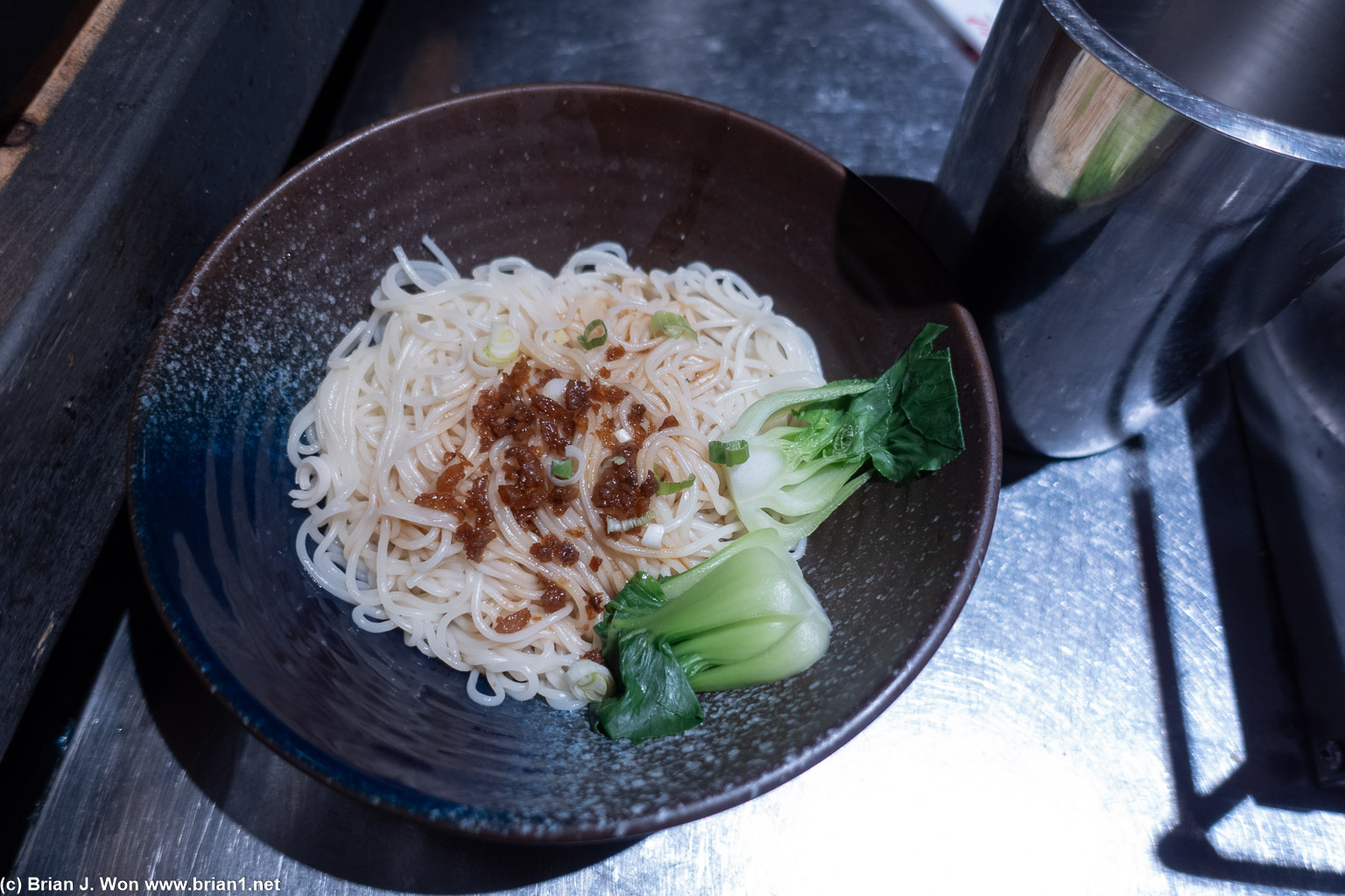 Sesame oil noodle is good.