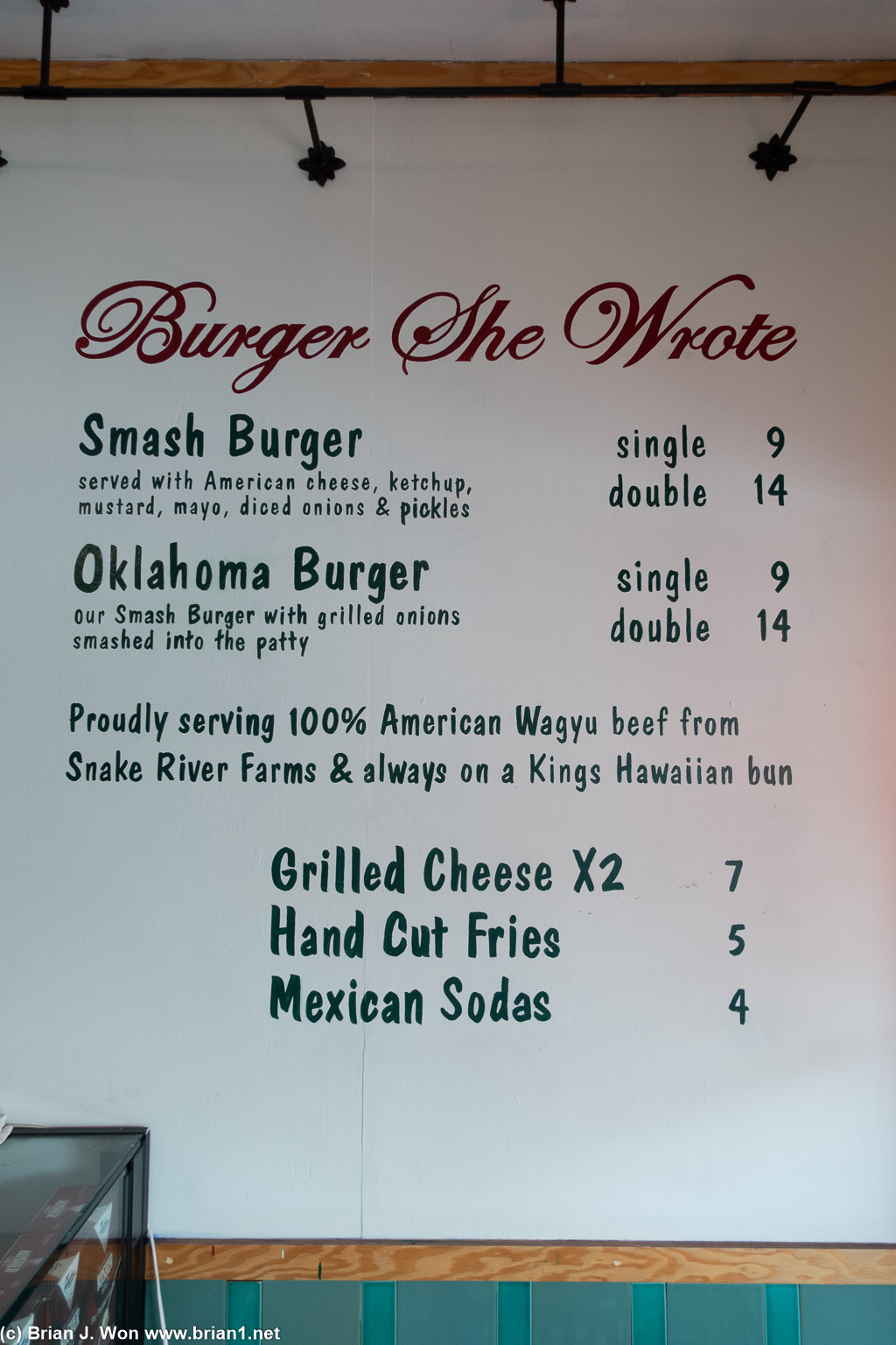 Menu. They were out of fries?!?!