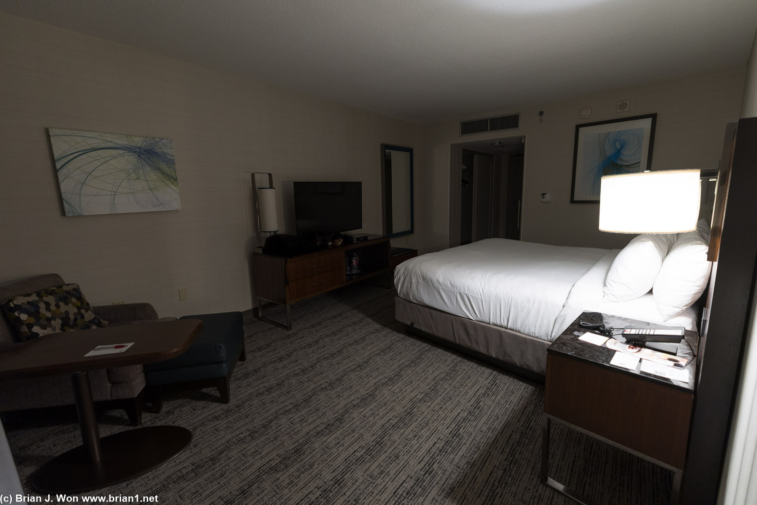 Bedroom is normal sized.