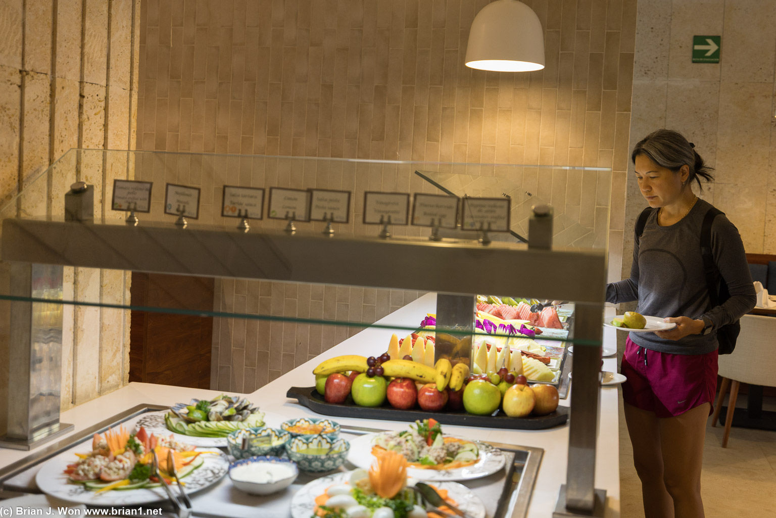 Raiding the fruit section.