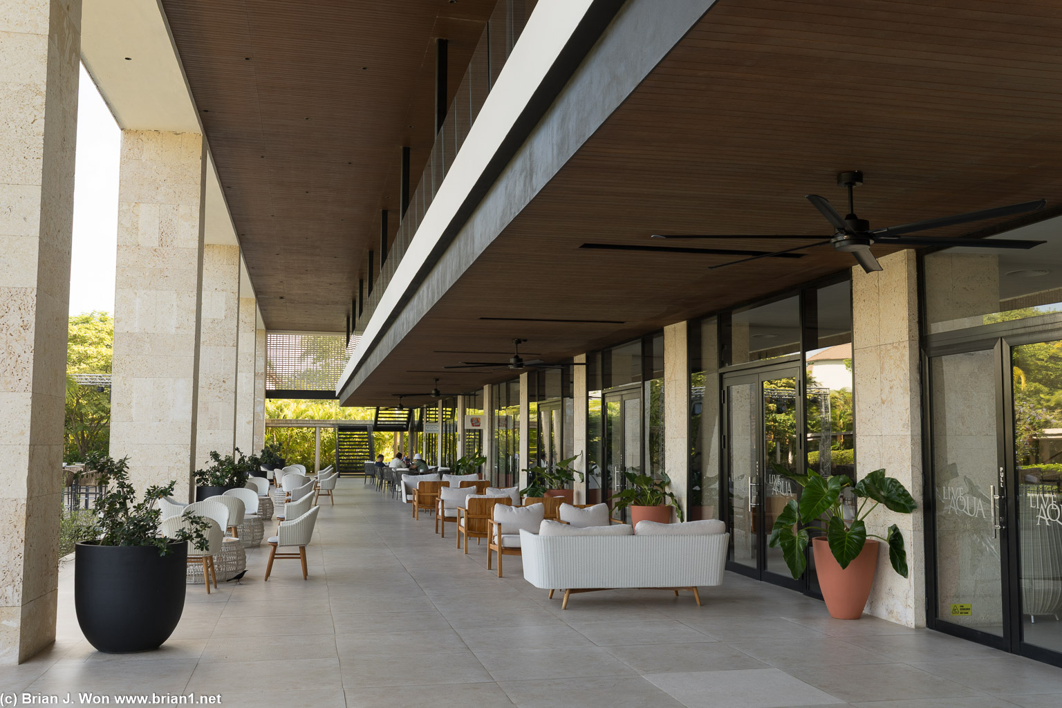 Ground floor patio off the main building.