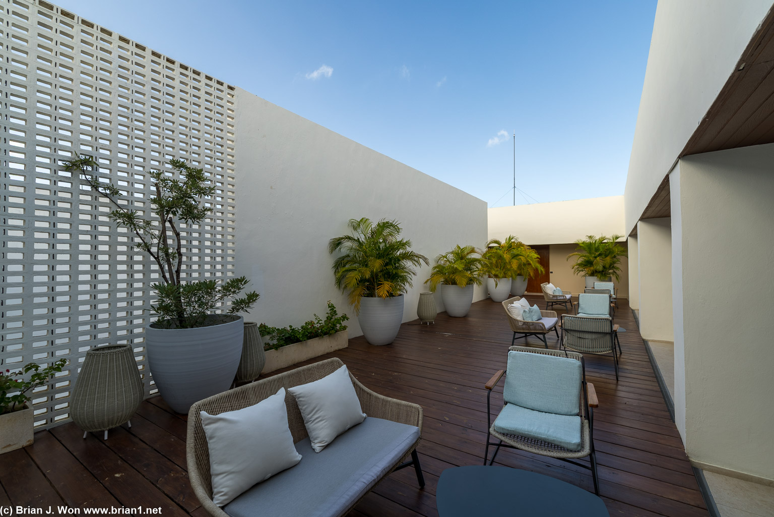 Outdoor seating area next to our room.