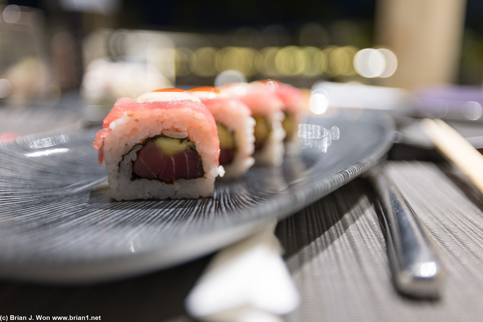 Felt like machine-made sushi.