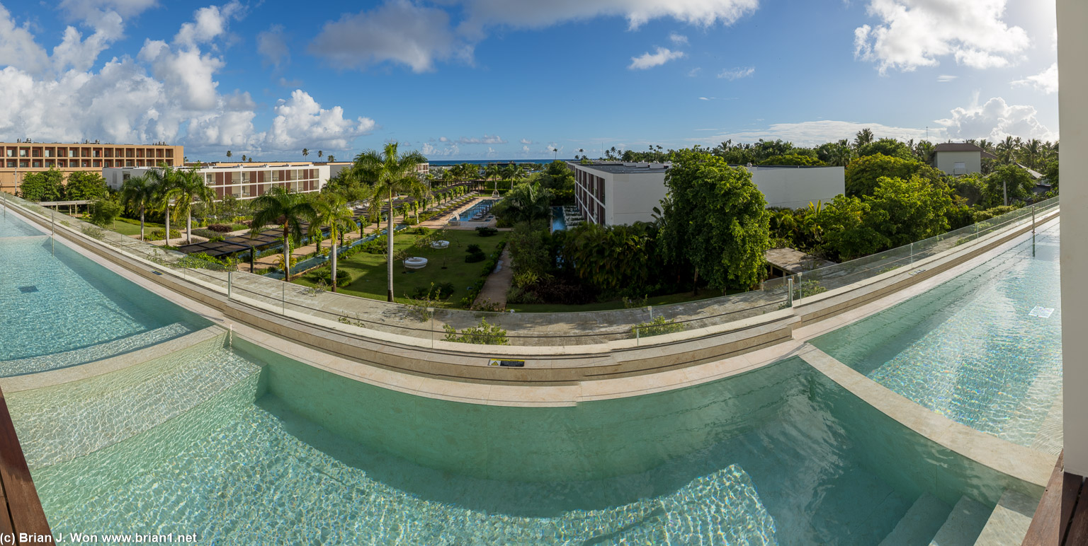 Panoramic view from our room.
